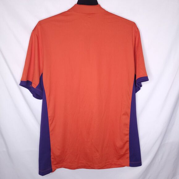 Nike Polo Shirt Mens XXL Clemson Soccer Orange, Purple Dri Fit - Picture 5 of 11